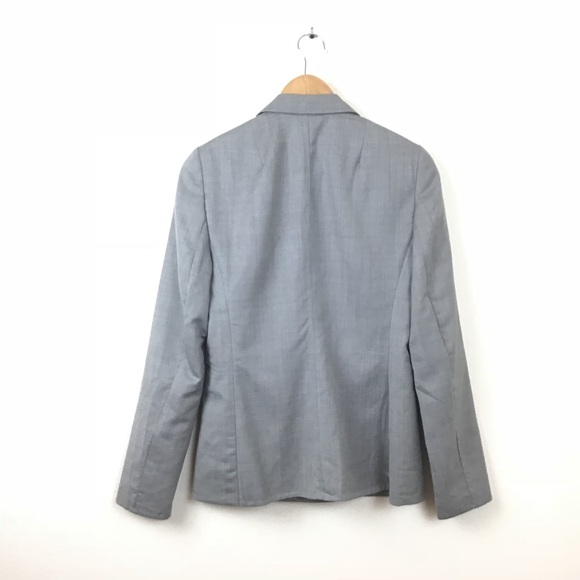 Akris Jacket Boyfriend Blazer Gray Black 8 Career - Picture 5 of 8